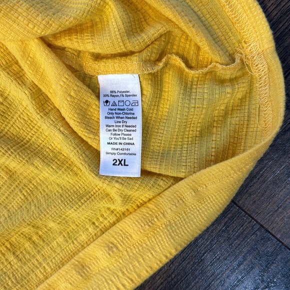 2X LulaRoe Stasha Yellow Ruffle Tank Top - Picture 4 of 5